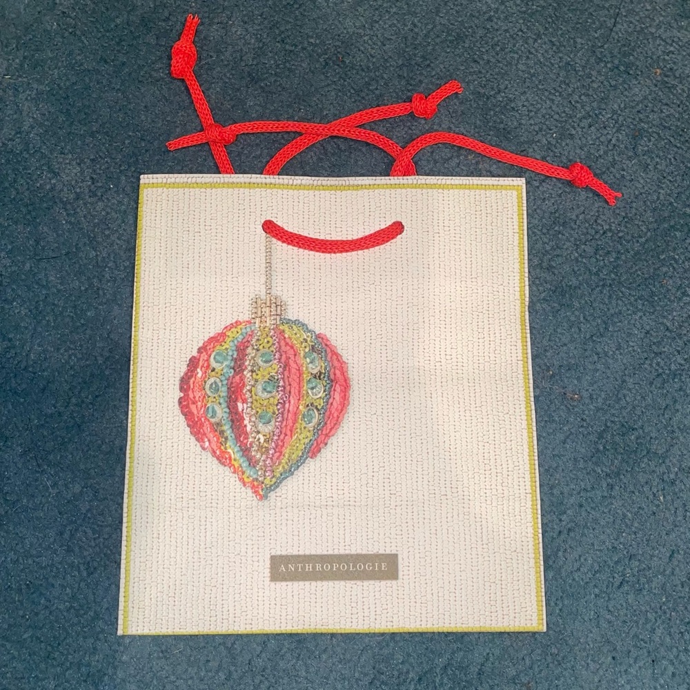 Pick ☝️ ONE Anthropologie Festive Ornament Bag with Red Handles
